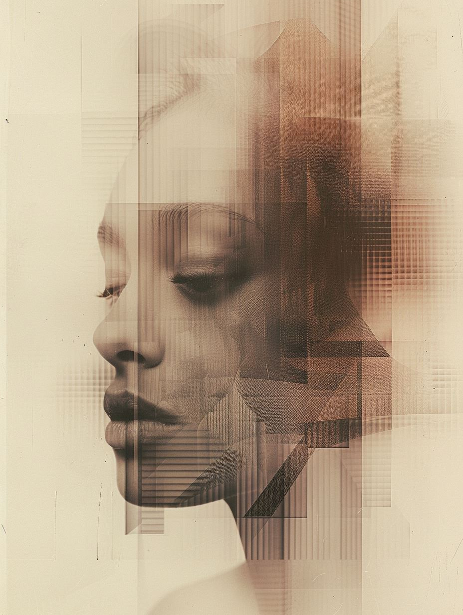 Ethereal Fragmented Portrait Study