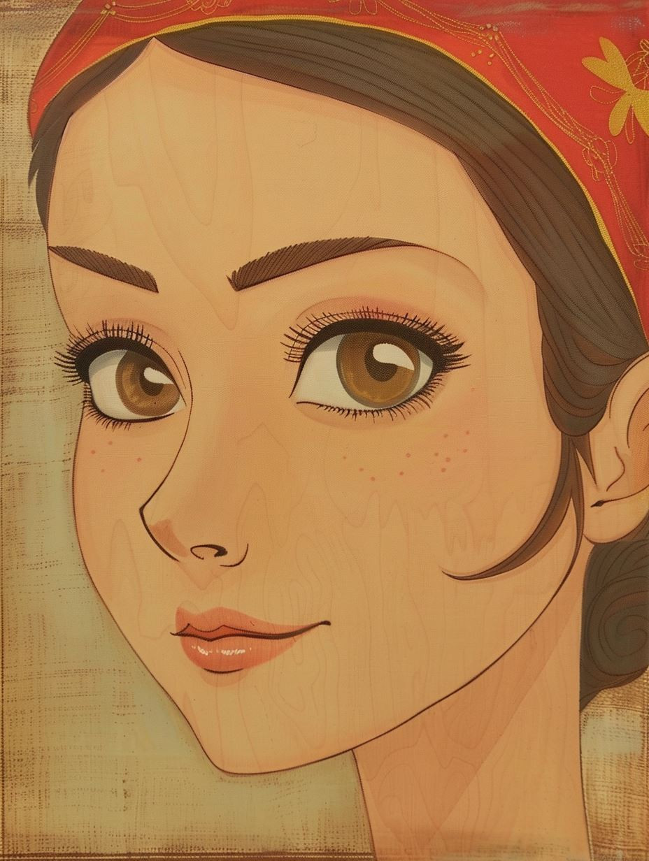 Vintage Parchment Anime Sketch