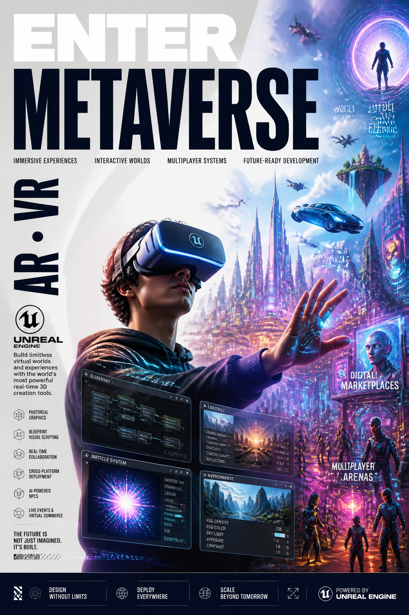 2:3 aspect ratio. Epic stylized futuristic advertising po...