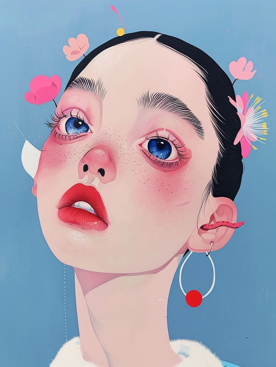 Surreal Pastel Dream Portrait