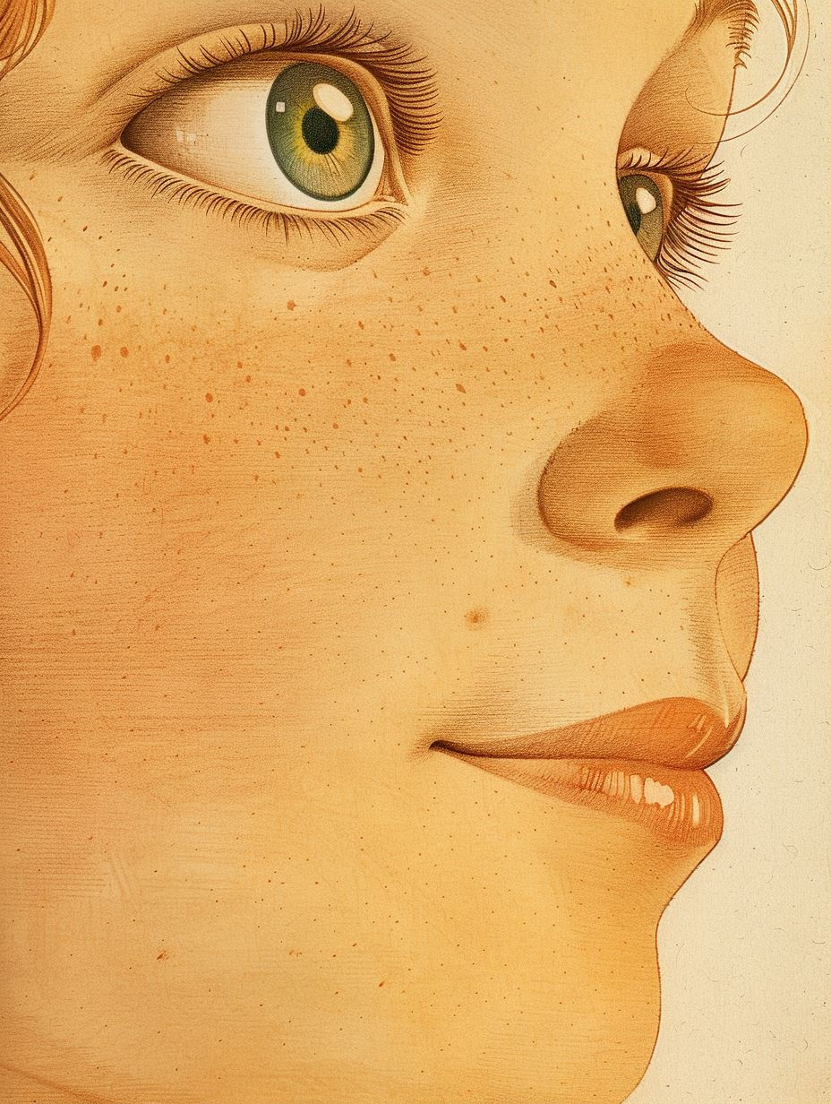 Golden Hour Freckled Portrait