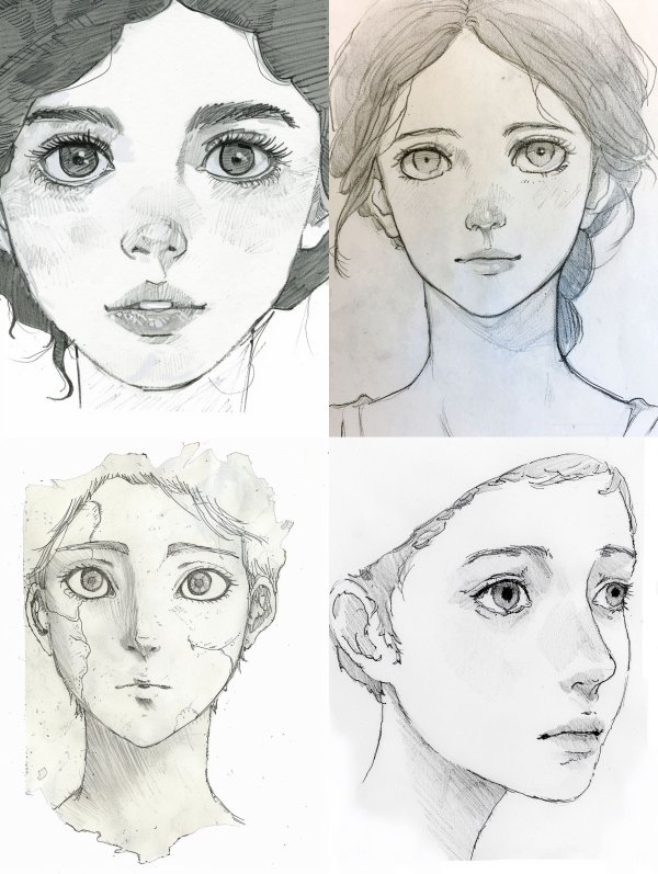 Ethereal Graphite Portrait Study