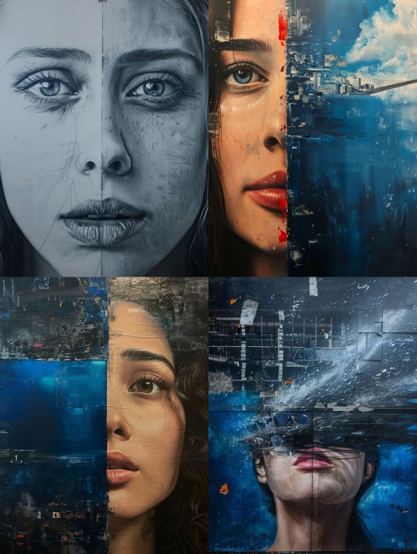 Fragmented Soul Digital Portraiture