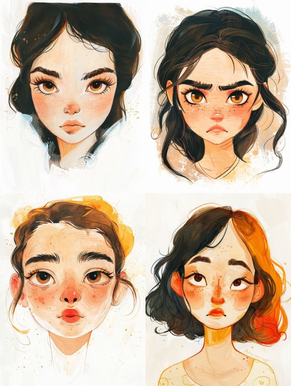 Ethereal Gaze Digital Portrait