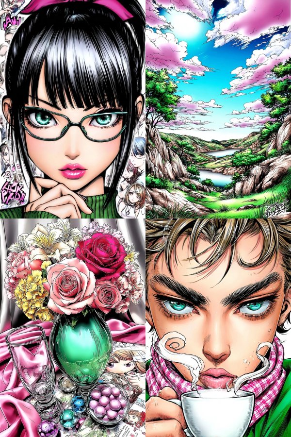 Neon Manga Elegance