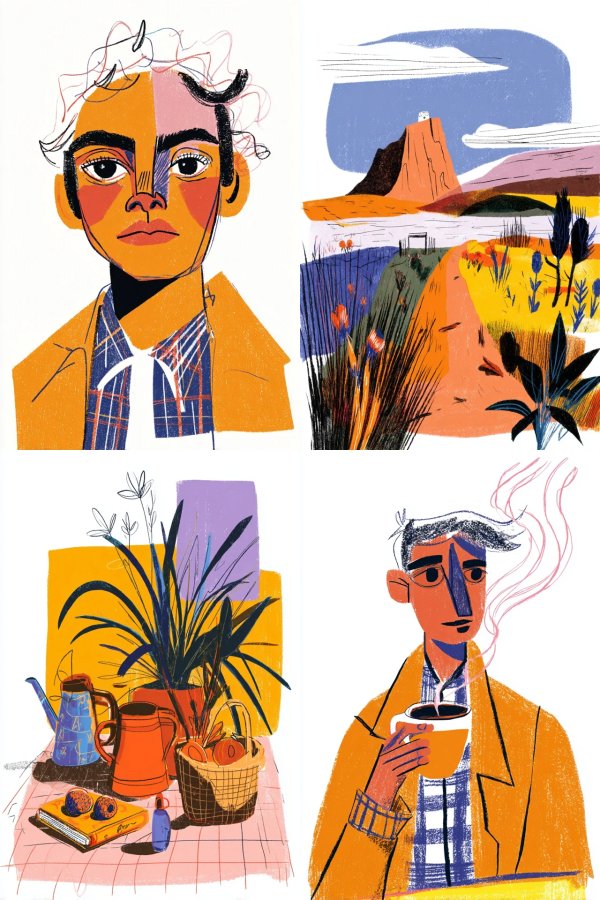 Vibrant Modernist Portrait