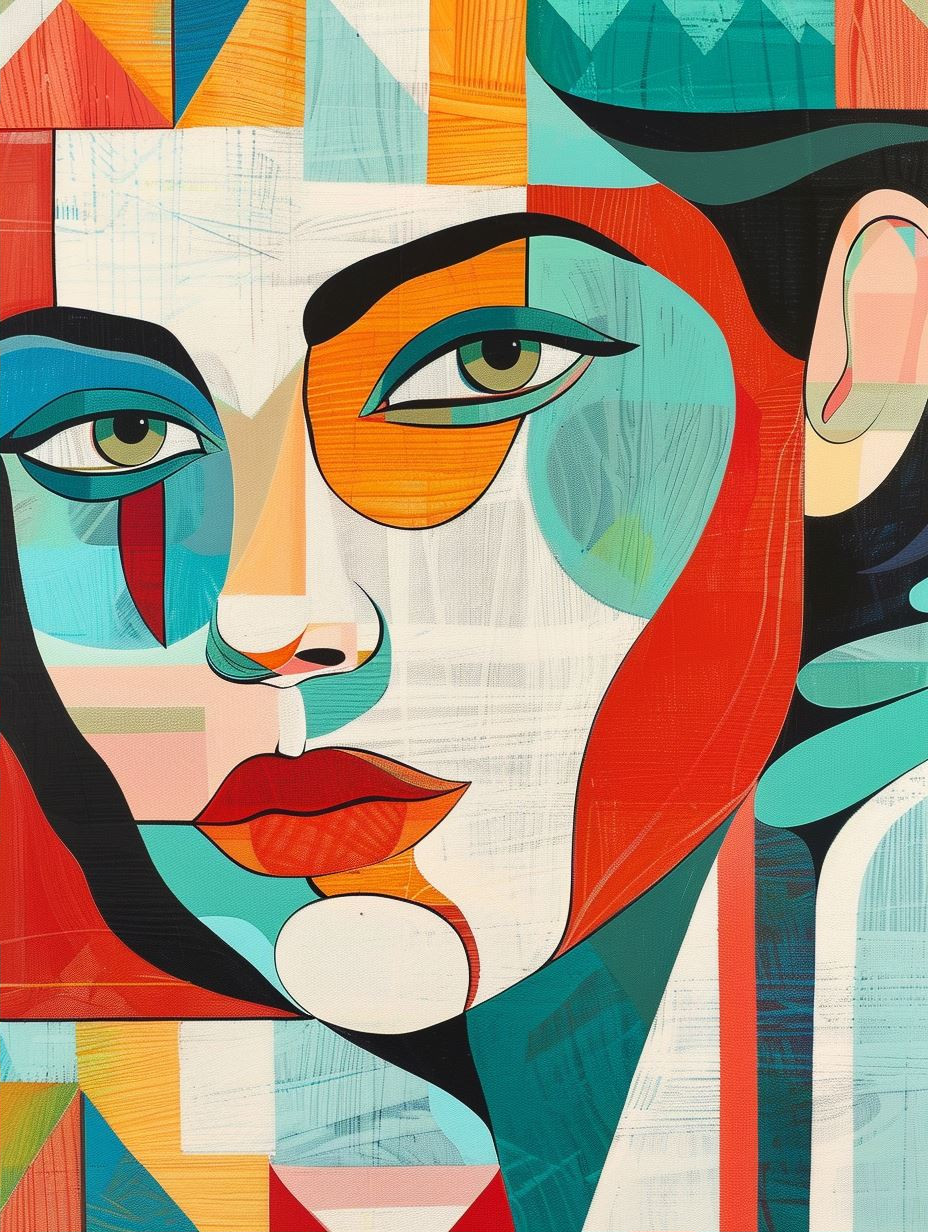 Geometric Prism Portrait Study