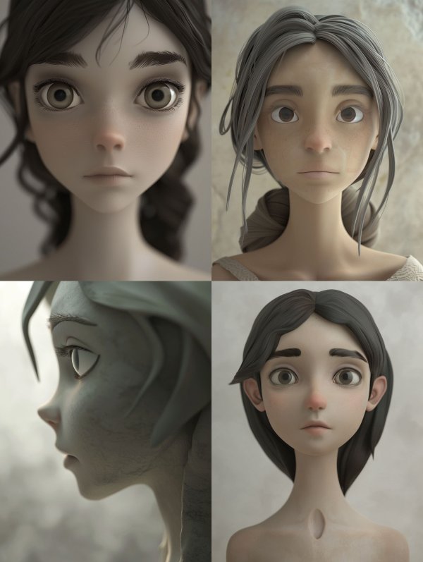 Ethereal Porcelain Gaze