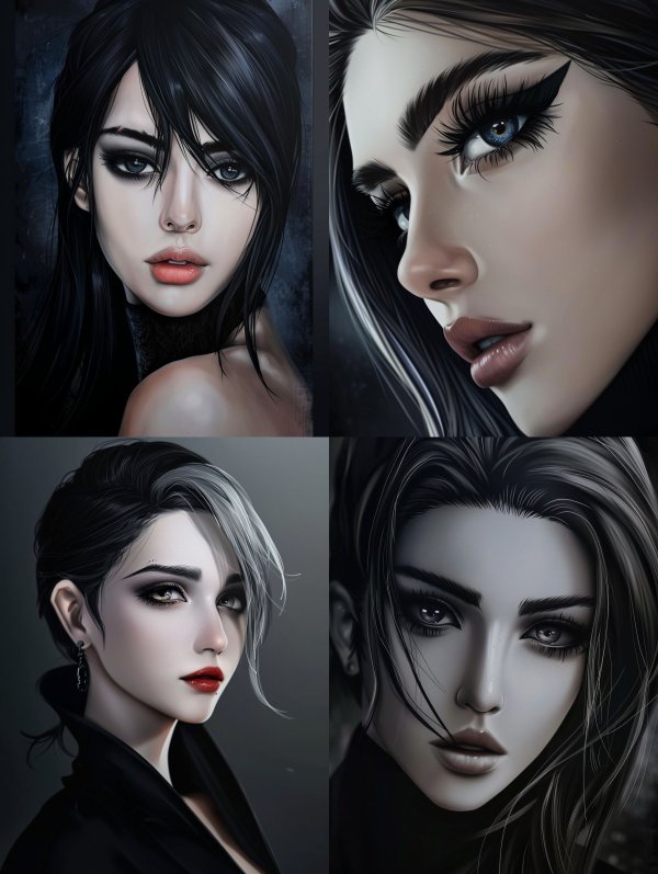 Dark Ethereal Noir Portrait