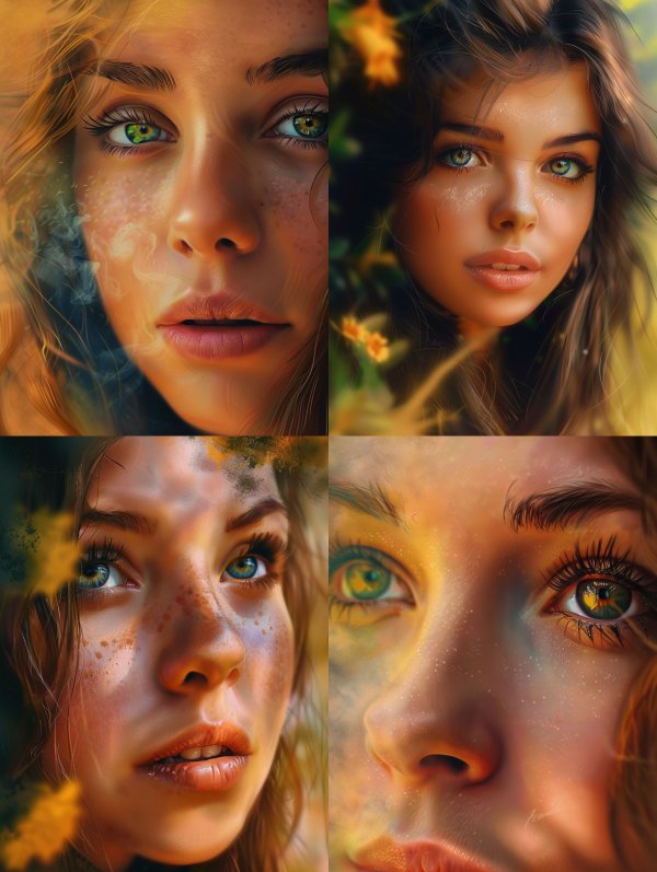 Ethereal Golden Ember Portrait