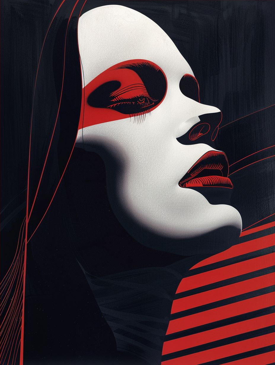 Neon Noir Digital Portrait