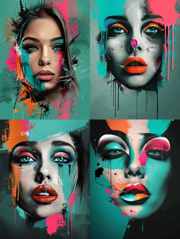 Neon Splash Portrait