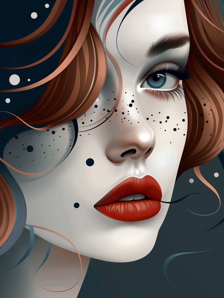 Fragmented Ethereal Digital Portrait