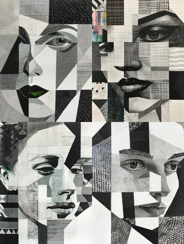 Monochrome Geometric Muse