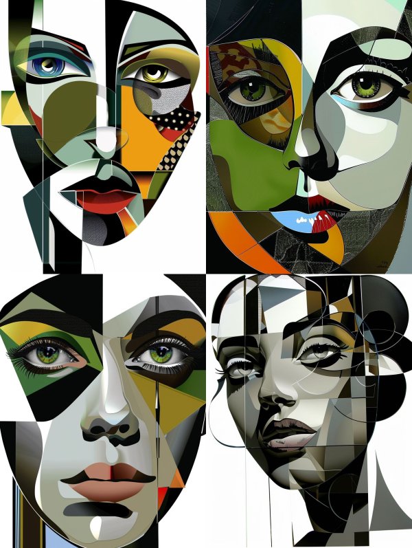Fragmented Faces of Modern Cubism
