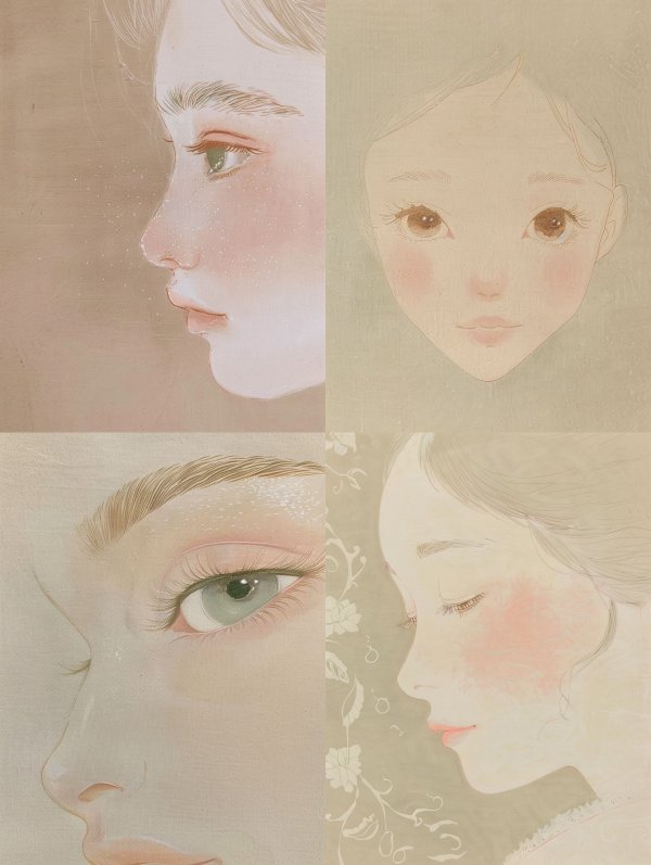 Ethereal Gaze in Soft Ochre