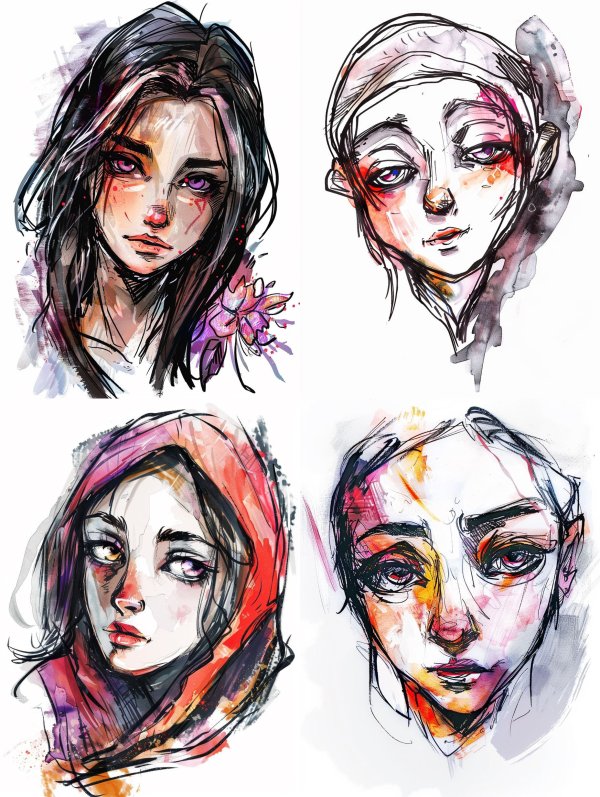 Ethereal Ink Portrait