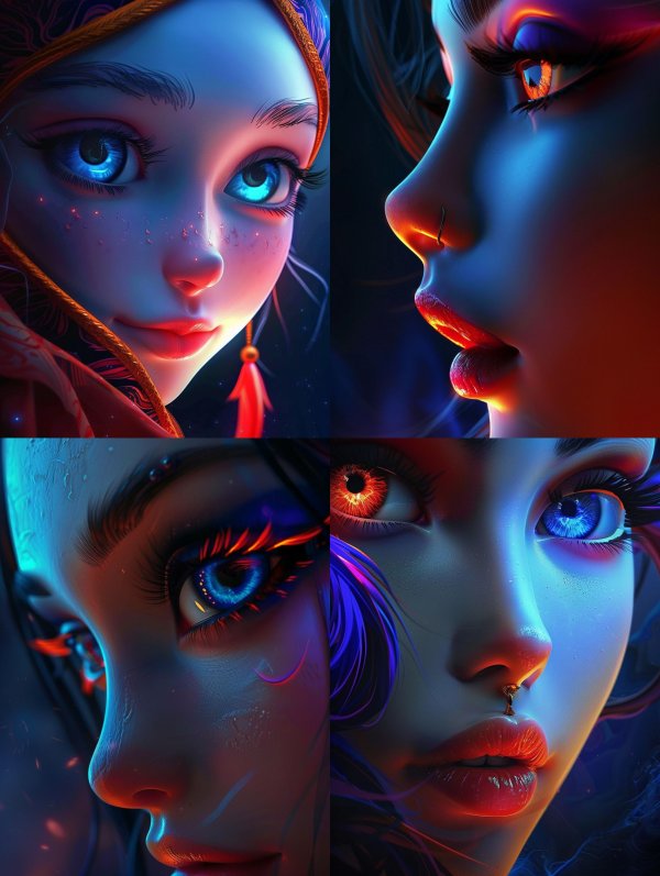 Celestial Azure Gaze