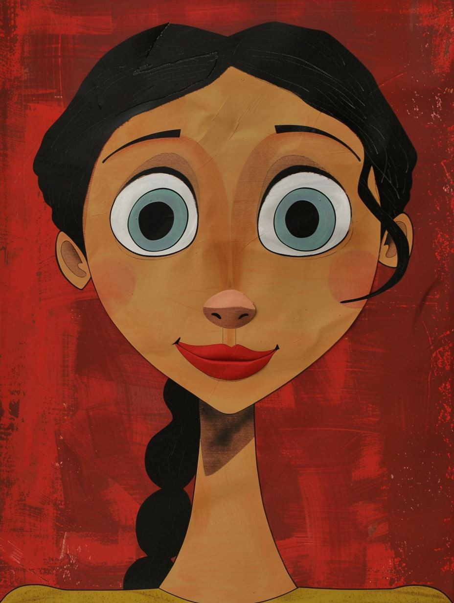Sun-Kissed Gaze Digital Portrait