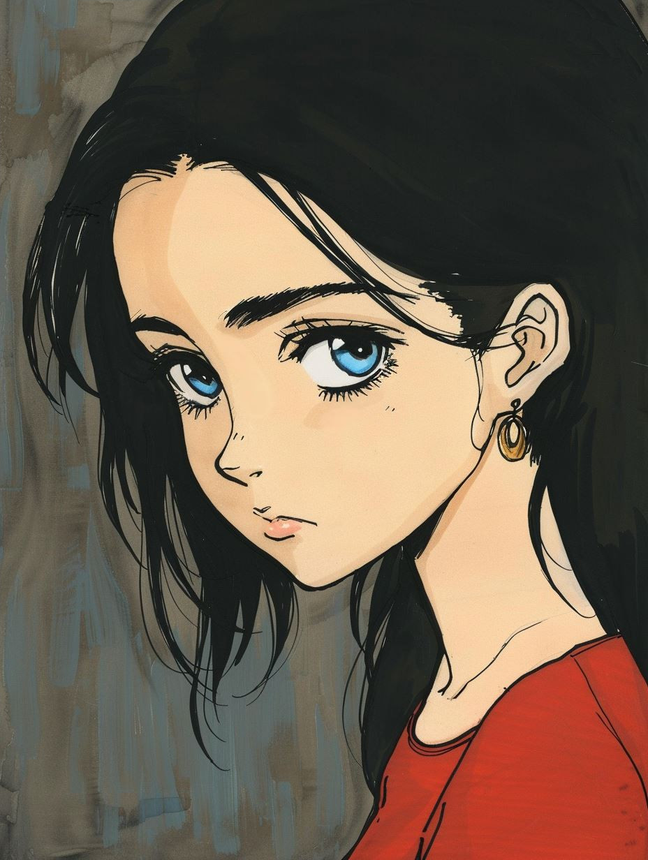 Crimson Gaze Manga Portrait - Image 4