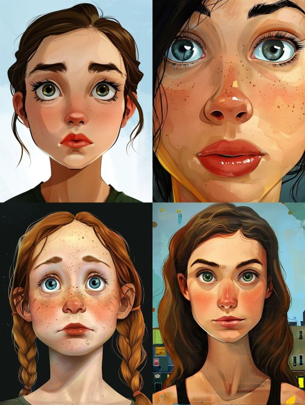 Soulful Gaze Illustration