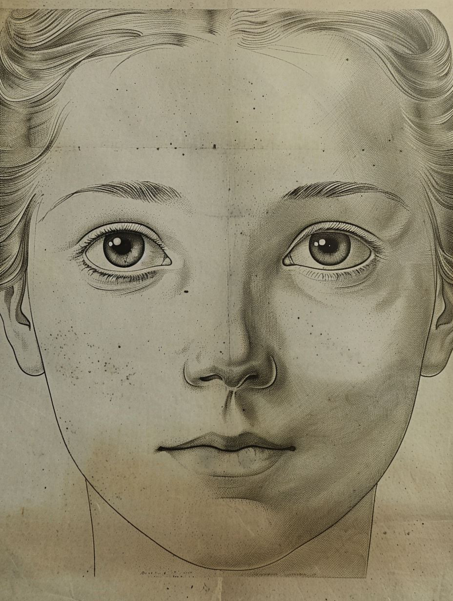 Intricate Stippled Portrait Study