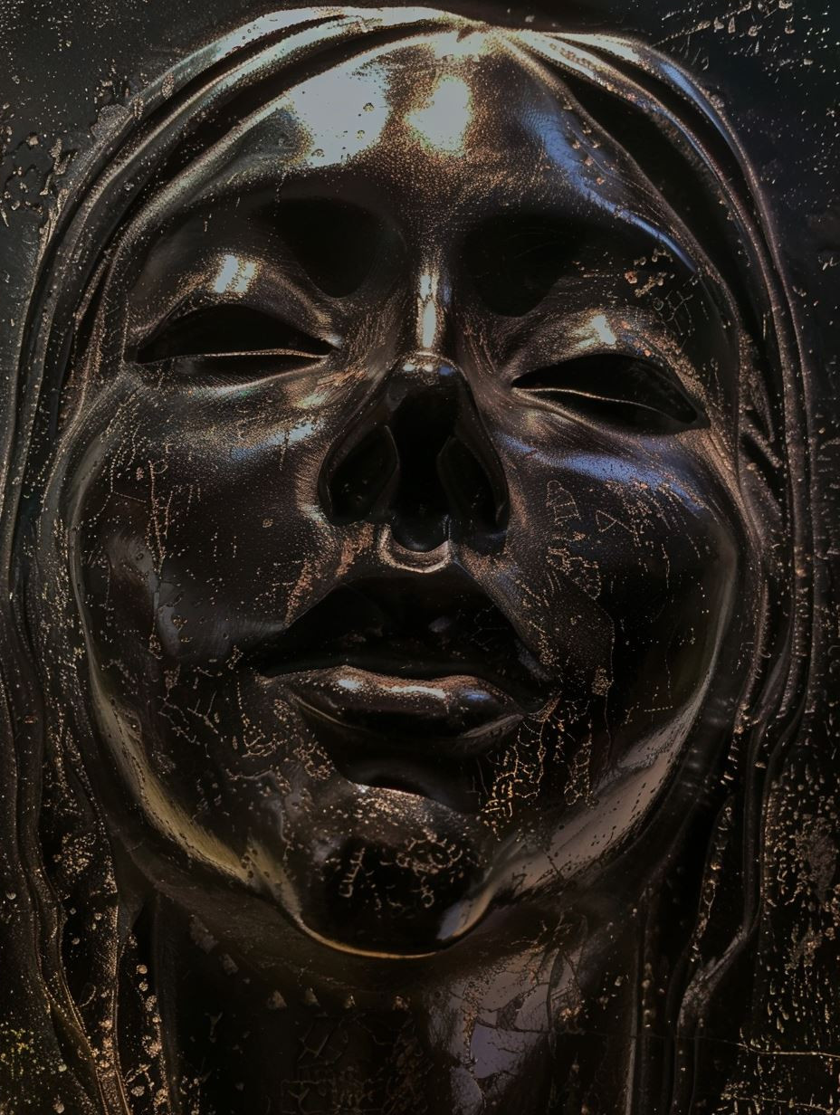 Dark Obsidian Ethereal Mask