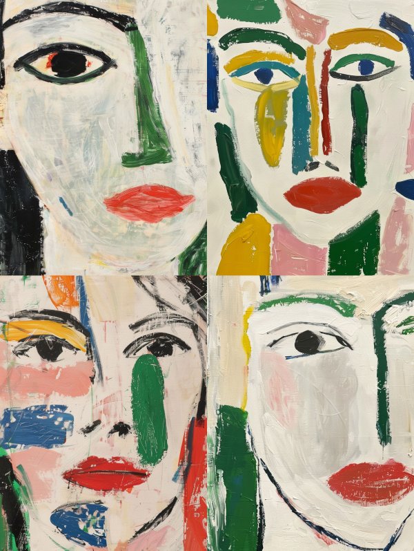 Abstract Fragmented Portrait Study