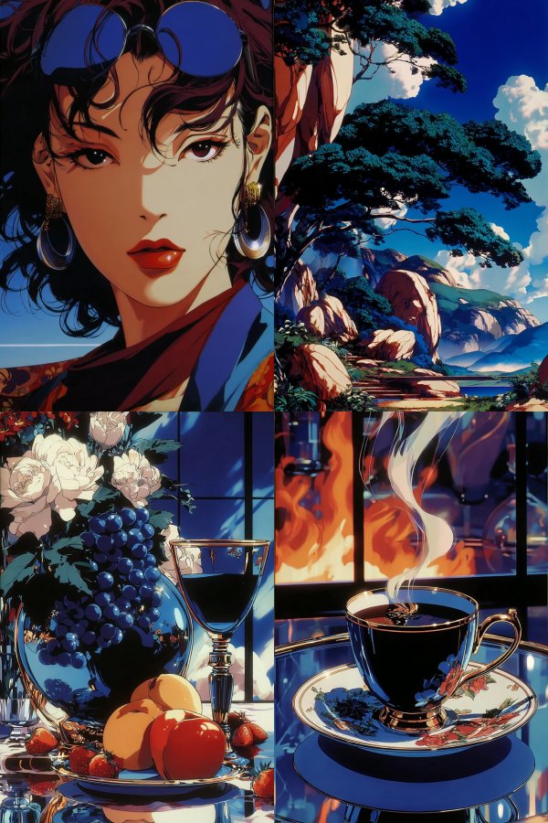 Retro Anime Elegance