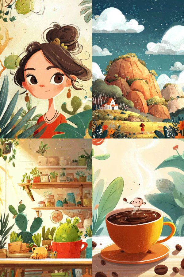 Whimsical Botanical Portrait