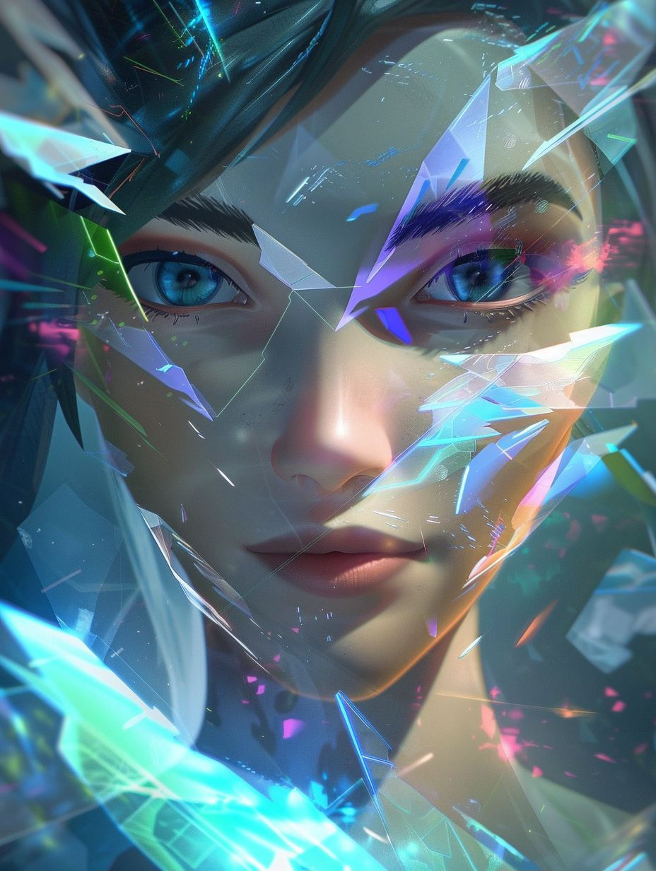 Shattered Prism Digital Portrait