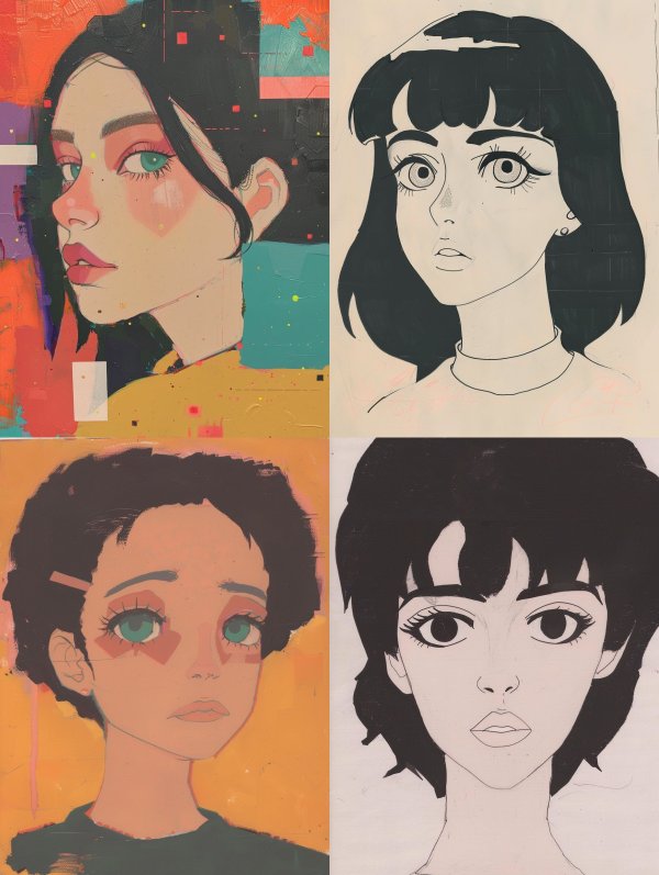 Abstract Modernist Portrait Study