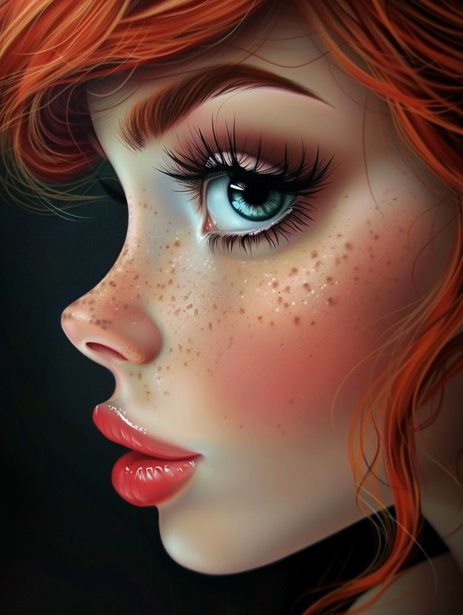 Crimson Ember Gaze