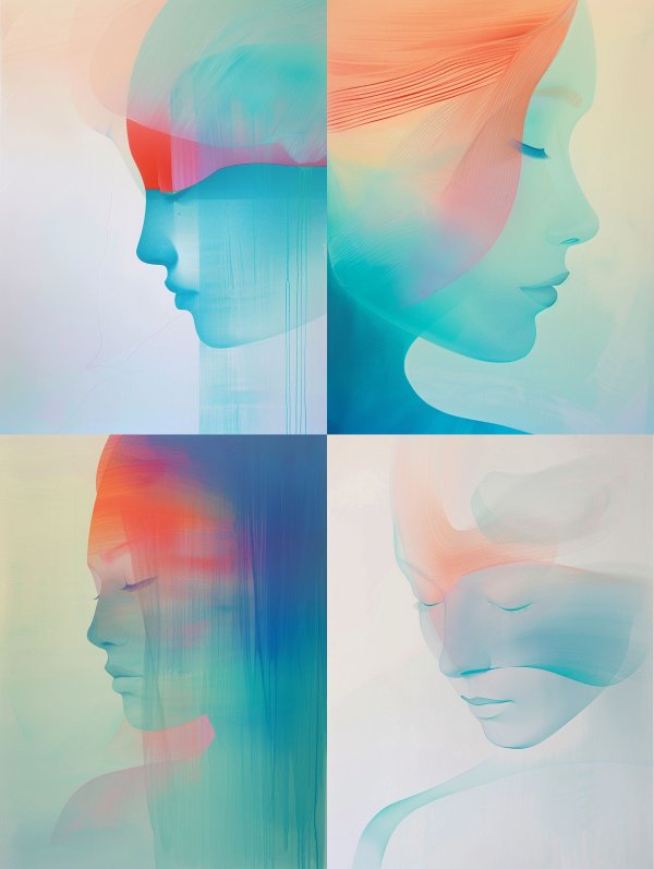 Ethereal Azure Silhouette