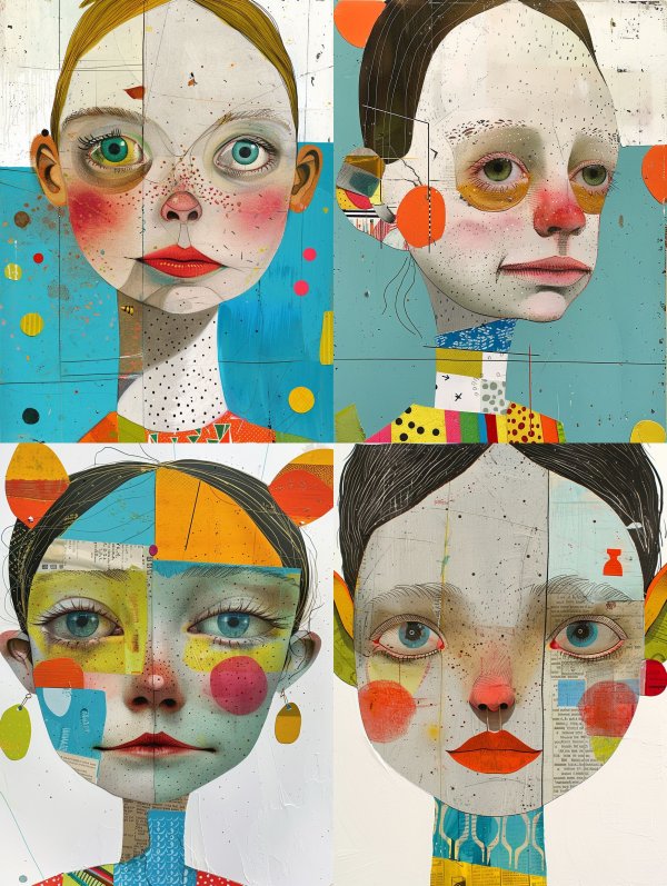 Abstract Pastel Portrait