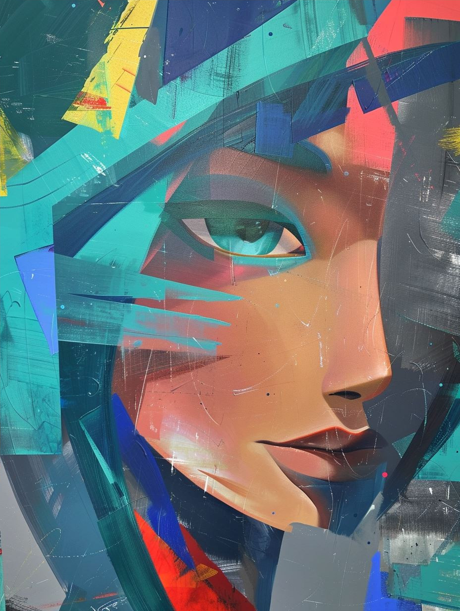 Shattered Prism Digital Portrait