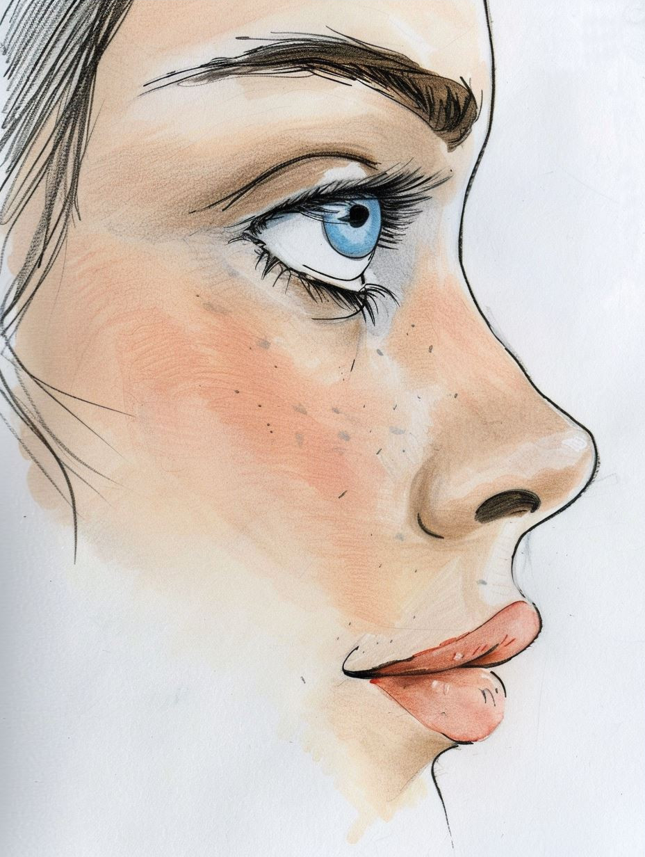 Ethereal Watercolor Portrait Study