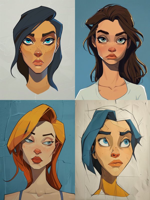 Azure Gaze Illustration