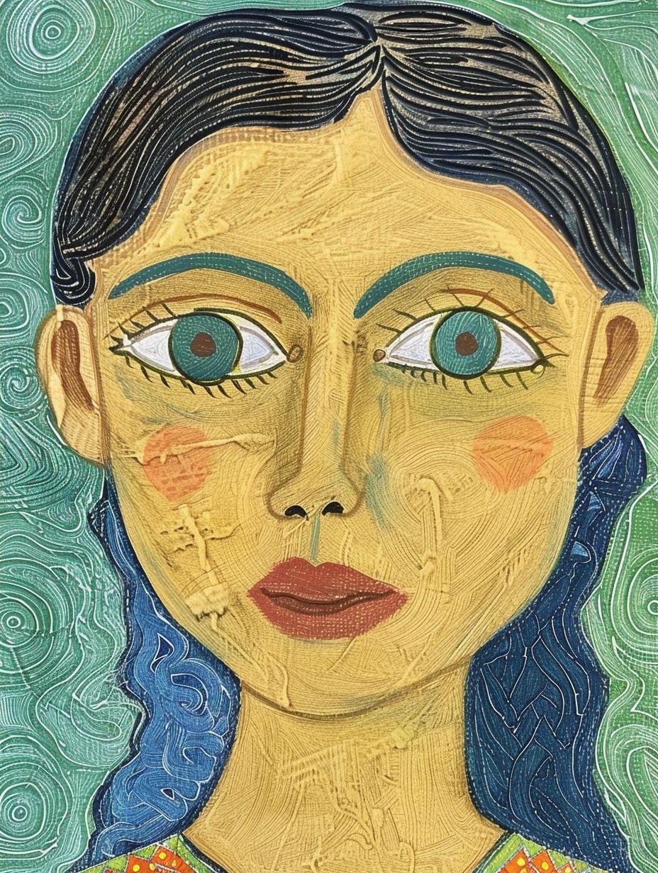 Vivid Folk Portrait - Image 2