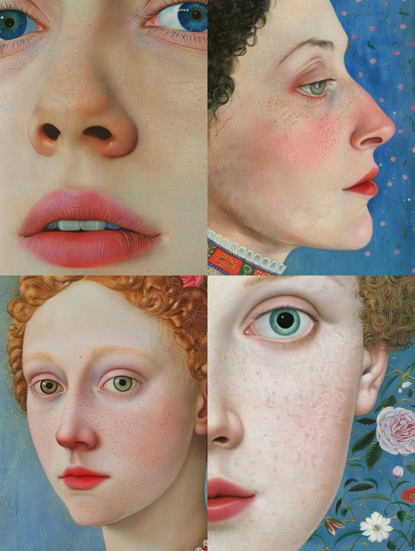 Fragmented Portraits of Ethereal Beauty