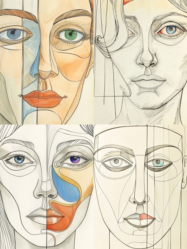 Fragmented Gaze of Dual Colors