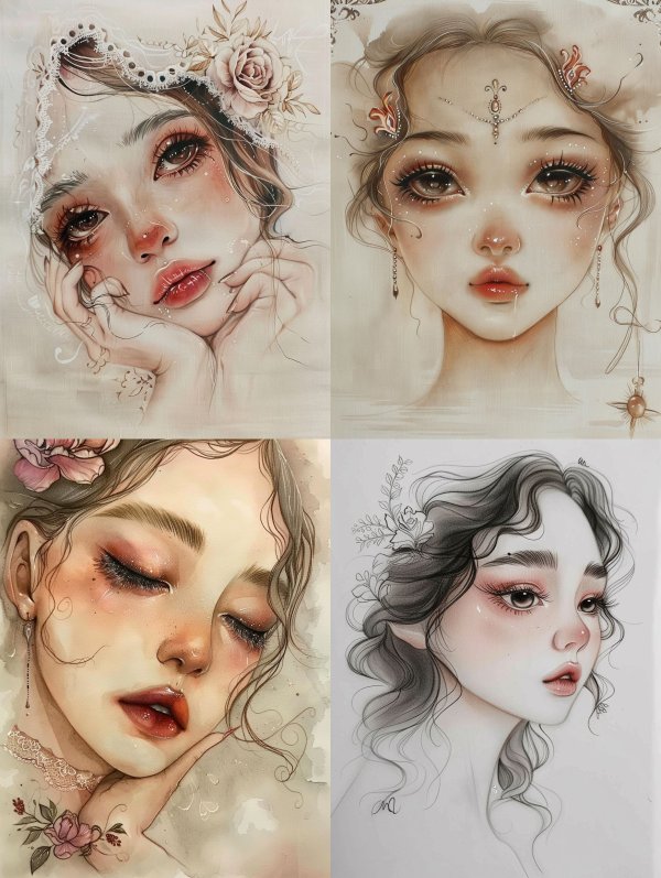 Ethereal Lace and Rose Dream