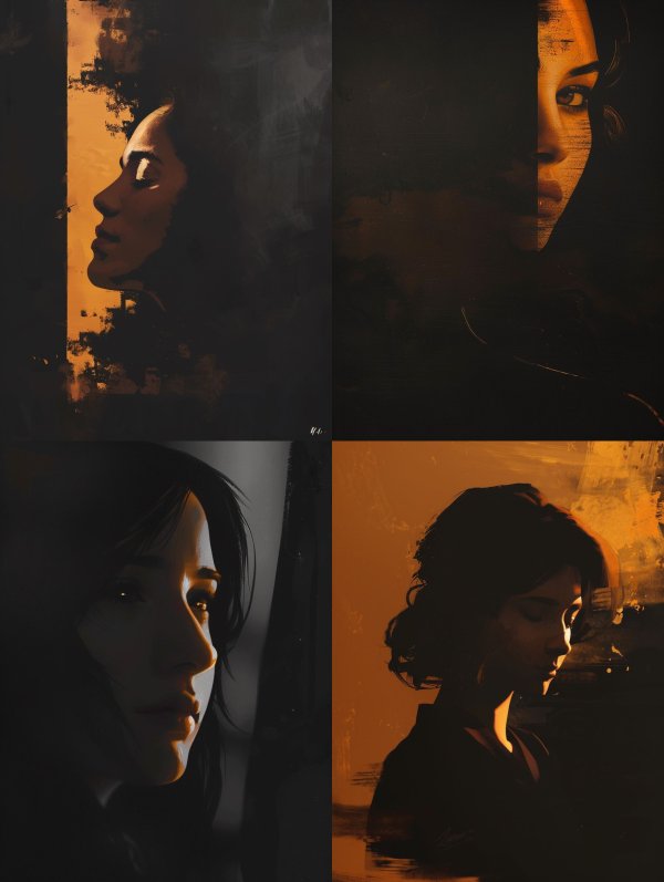 Golden Shadow Silhouette