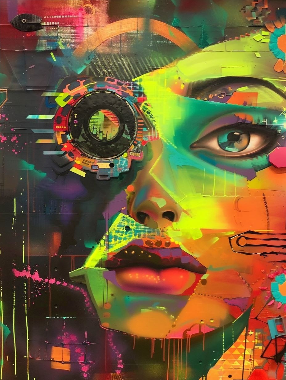 Cybernetic Glitch Portrait