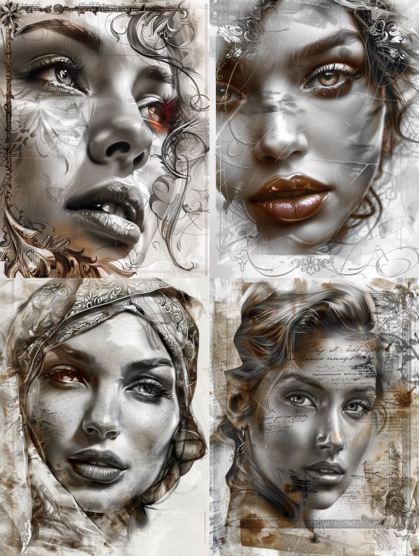 Ethereal Charcoal Portrait Studies
