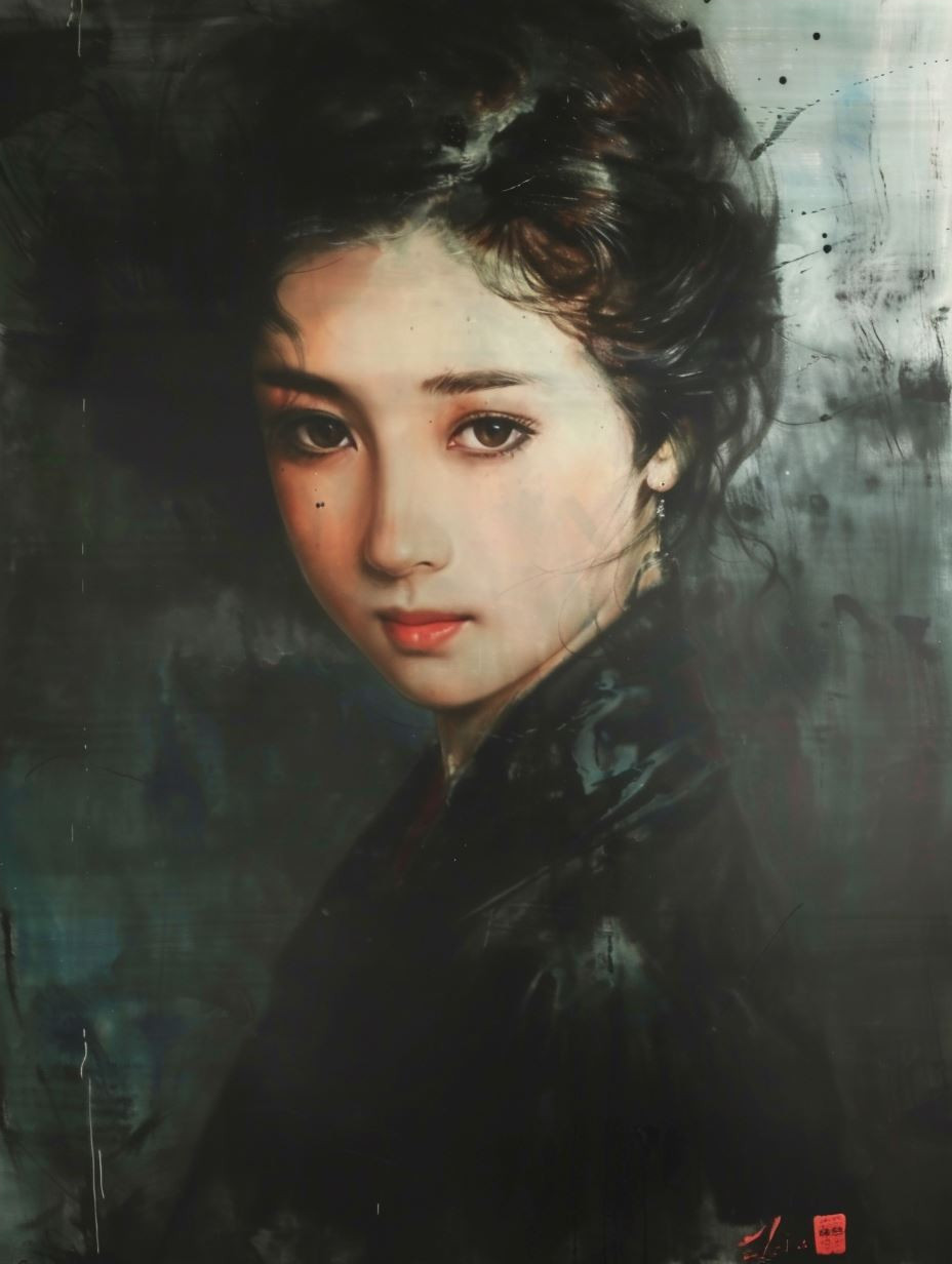 Ethereal Watercolor Gaze