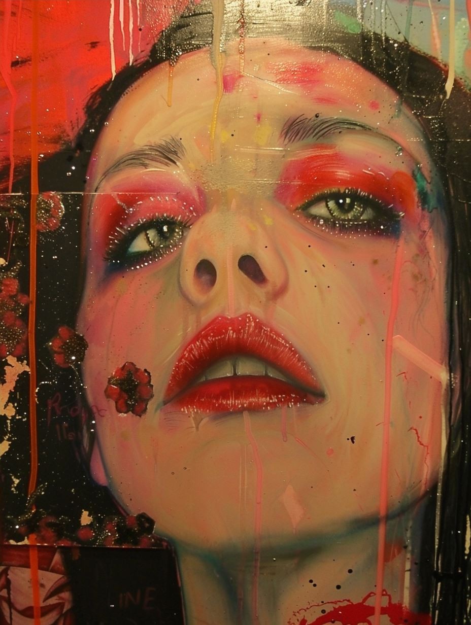 Crimson Glitch Portrait 3