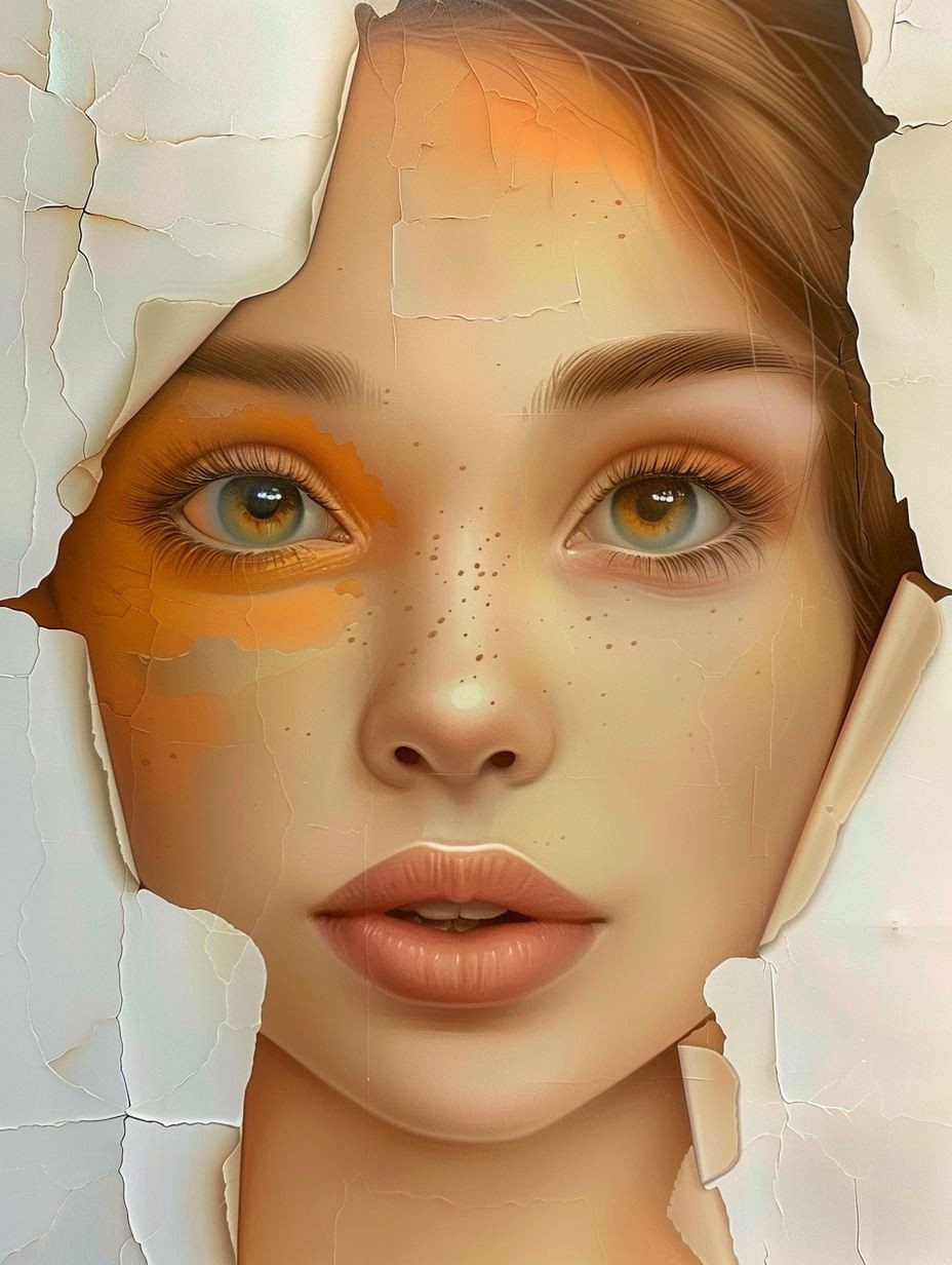 Golden Gaze Hyper-Realistic Portrait