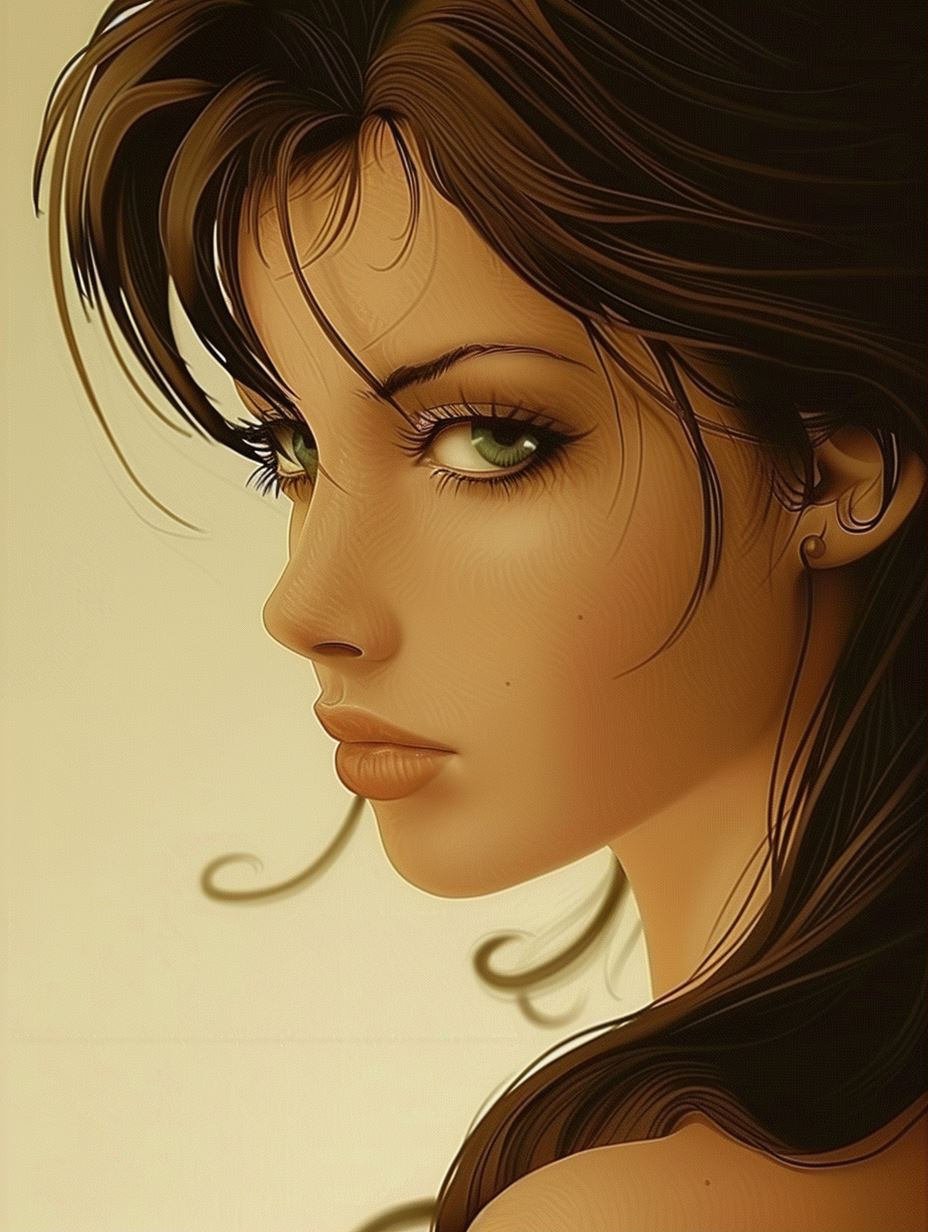 Ethereal Gaze in Golden Light