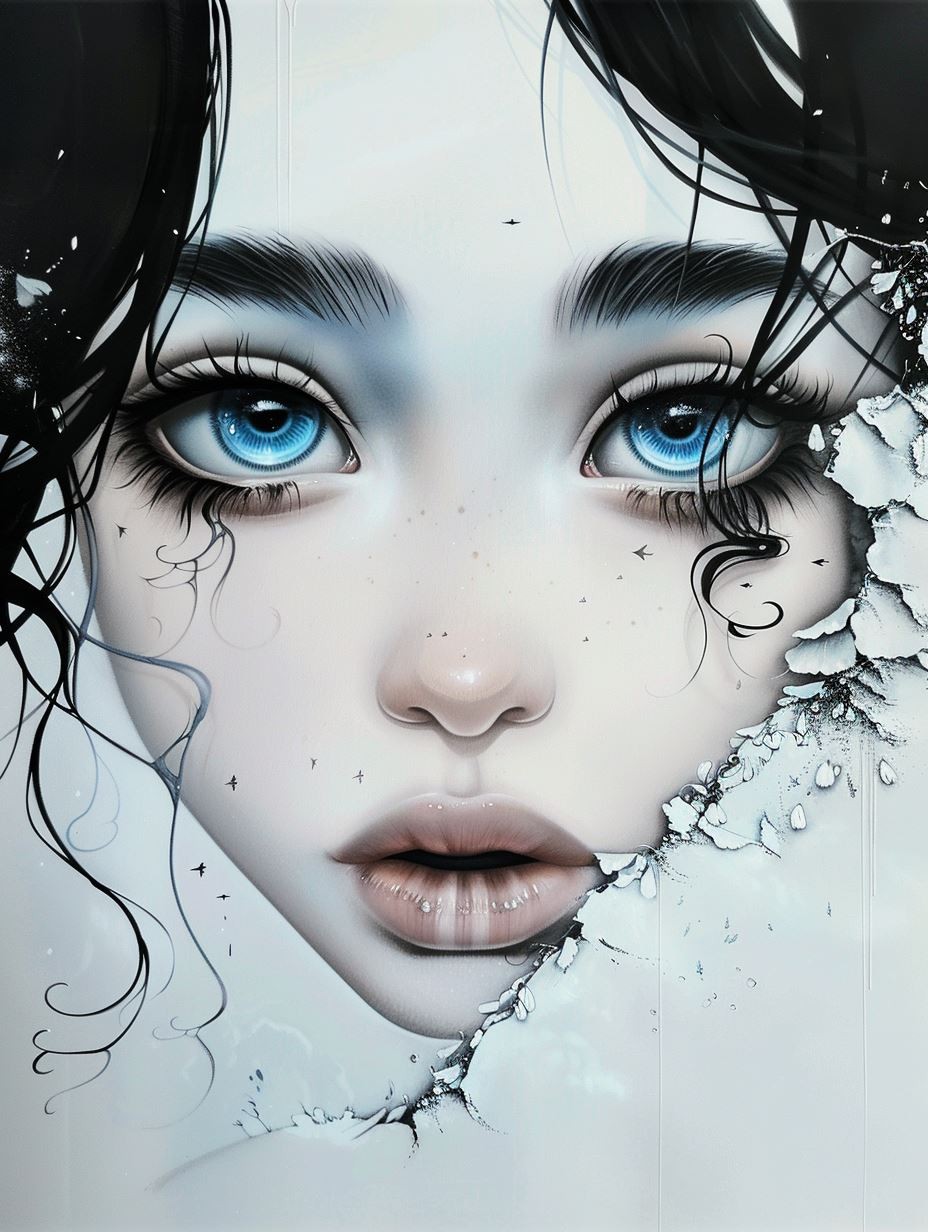 Fractured Azure Gaze - Image 1
